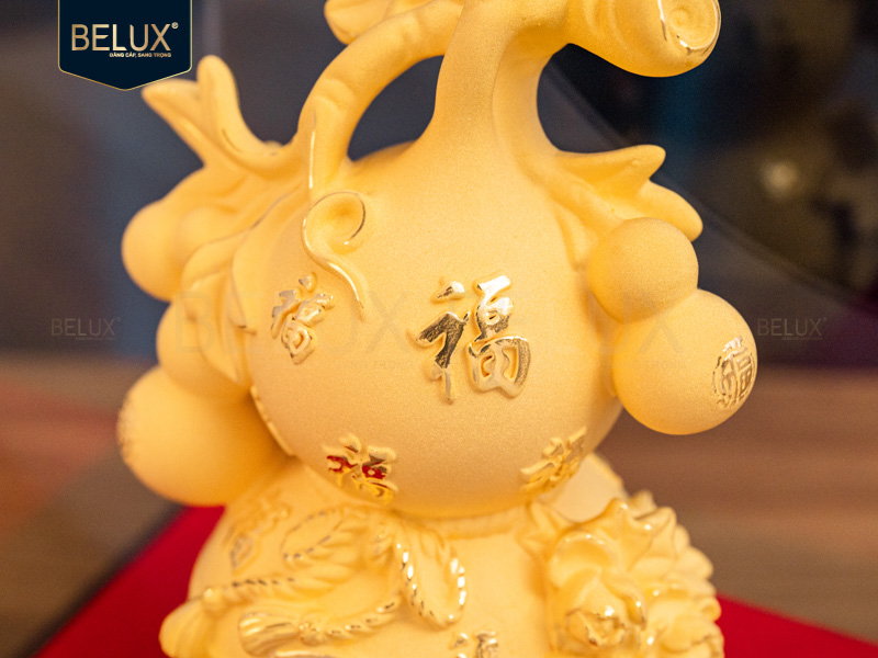 Hồ Lô dát vàng cát  9x7x13cm